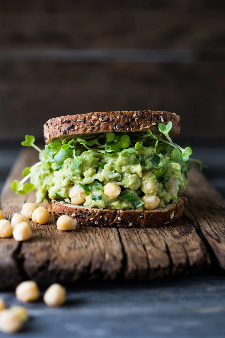 Smashed Chickpea Avocado Sandwich