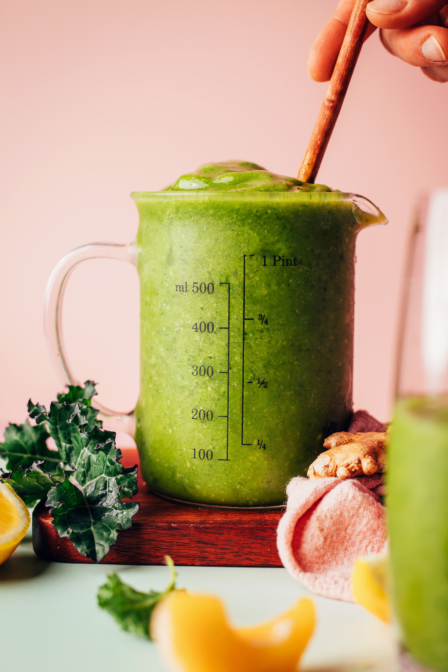 Mango Ginger Kale Green Smoothie