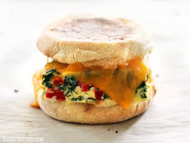 Veggie Packed Freezer Ready Breakfast Sandwiches