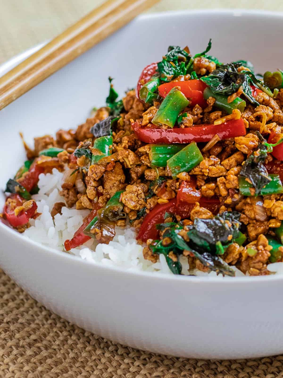 15 Minute Thai Basil Tofu Stir Fry (Pad Krapow)