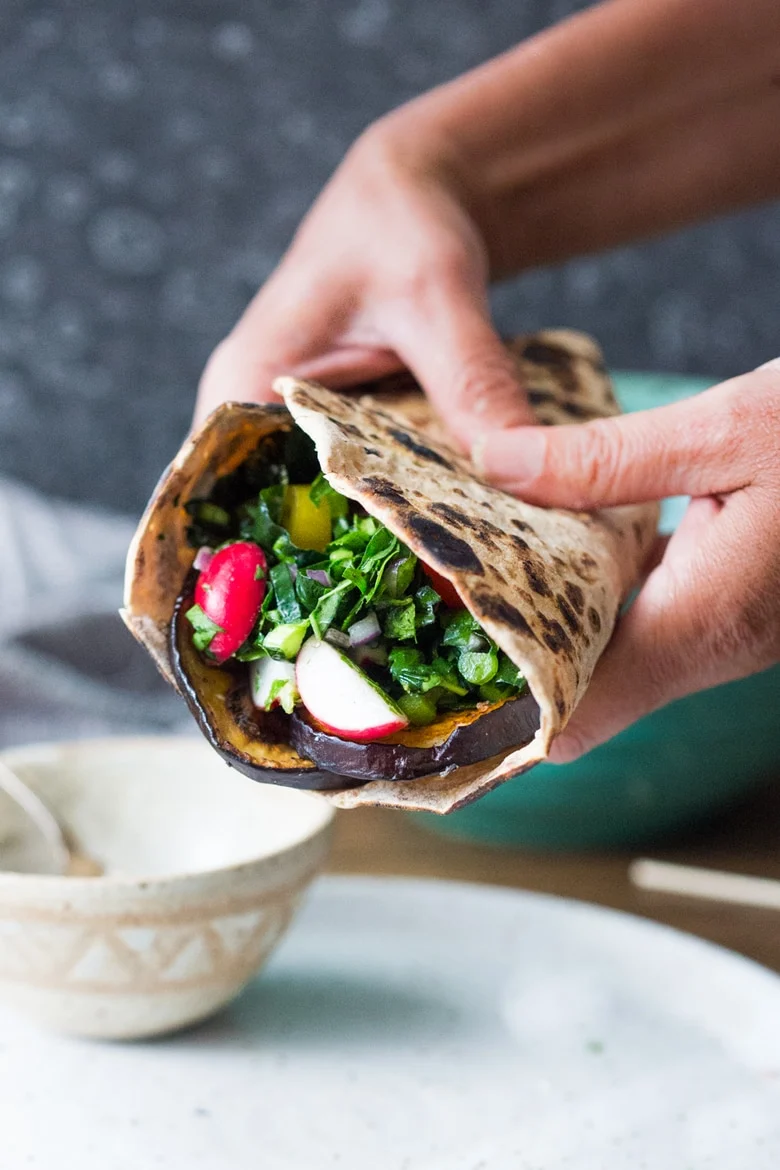 Middle Eastern Eggplant Wrap