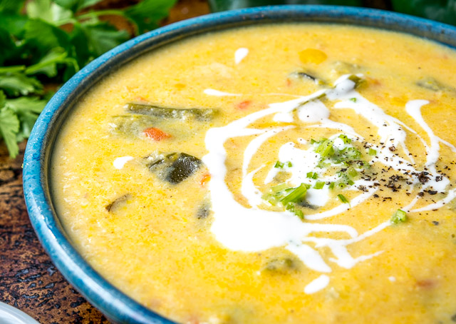 Corn and Poblano Soup