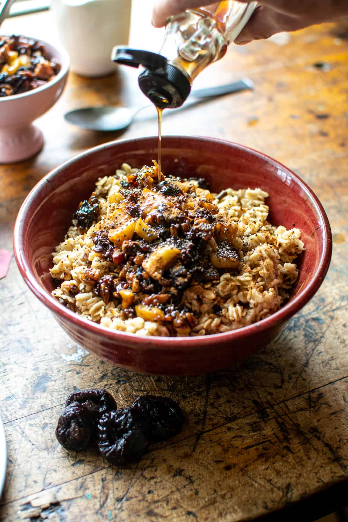 Apple Cinnamon Oatmeal with Prunes