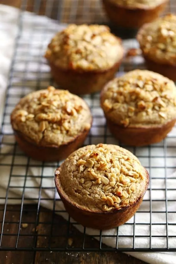 Caramelized Banana Oat Muffins