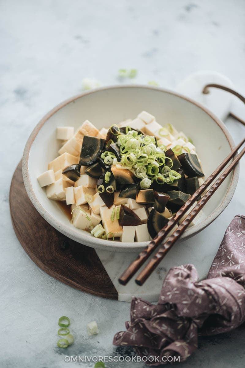 Tofu with Century Egg Salad