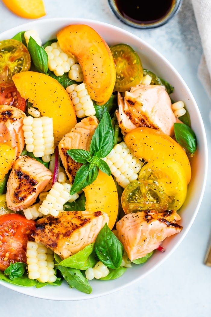 Grilled Salmon Summer Salad