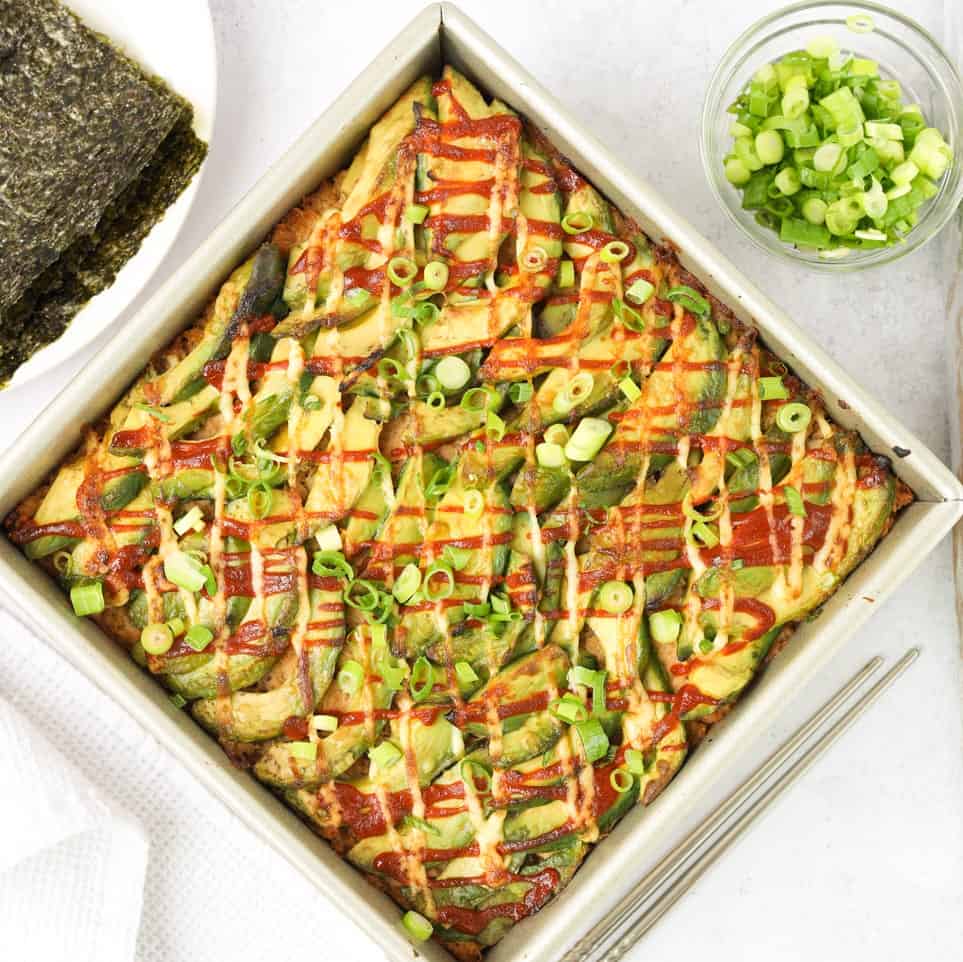 Easy Spicy Tuna Sushi Bake (Using Canned Tuna!)
